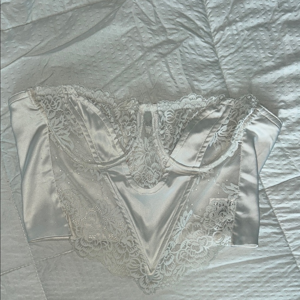 Princess Polly White Lace Crop Top